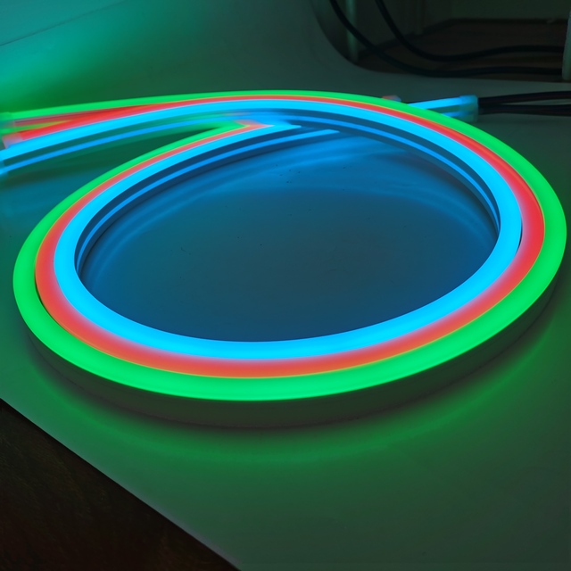 UL Smart RGB Flexible Neon Light Strip DC12V/DC24V Multi-Color LED for Landscape IP67 Silicone Warm White Neon 16*16mm