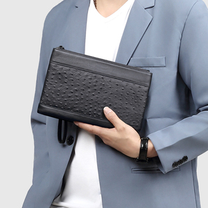 Stile Vintage in vera pelle lungo marsupio da <span class=keywords><strong>uomo</strong></span> con <span class=keywords><strong>cintura</strong></span> da polso <span class=keywords><strong>e</strong></span> slot Multi-Card chiusura aperta alla moda Logo <span class=keywords><strong>portafoglio</strong></span> <span class=keywords><strong>uomo</strong></span> - Product Image 1