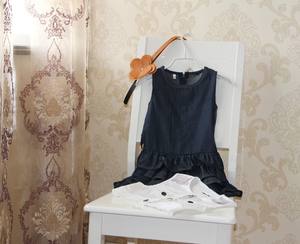 Conjuntos de Ropa para Niños al por Mayor, 2 Piezas, Jeans Casuales, Vestido sin Mangas con Cinturón de Flores y Abrigo para Niñas, de China - Product Image 5