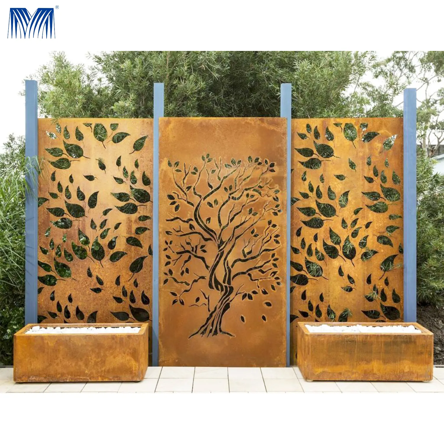 brown timber privacy panel modern uk decorative metal aluminum in wooden quality door designs garden fence courtyard fencing