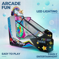 Machine de jeu d'arcade à monnayeur de lancer de balles, jeu d'adresse à cible rotative avec notation LED pour centre de divertissement familial