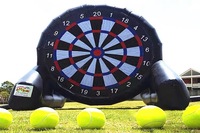 Cible de football gonflable, arène de paintball, pour fêtes d'anniversaire/mariages, équipement de location pour jeux de carnaval, lumières LED, couleurs personnalisées
