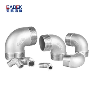 ASTM EN JIS Standard 1/4" 1/2" Stainless Steel Male BSP NPT Threaded Elbow Tee Stainless Steel 90 Degree Male Elbow