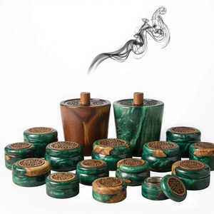 Becora – Plateau diffuseur d'encens en laiton massif écologique pour la maison, support pour cônes floraux, attrape-cendres, diffuseur d'aromathérapie - Product Image 2
