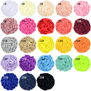 Pince à cheveux florale vintage en satin fait main, motif bourgeon de rose, 8 cm, pour enfants, très vendue - Product Image 2