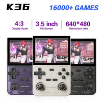 GAMINJA K36 Émulateur de jeu Linux Open Source, écran IPS HD de 3,5 pouces, console de jeu vidéo portable rétro