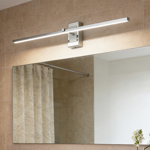 Lampe LED murale moderne nordique simple en aluminium étanche pour miroir frontal, idéale pour salle de bain, maquillage et coiffeuse - Product Image 1