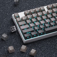 Micro Dust Side Print Black Gradient Keycap OEM Profile 136Keys RGB PBT Character Transparent Keycaps Custom Keycaps