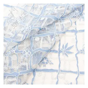 Online All Over Crystal Silk Lace Embroidered Georgette Sheer Fabric In Net Mesh For Upholstery Curtains