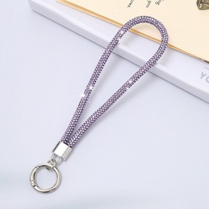 Luxe diamant paillettes étui de téléphone portable chaîne à breloques Bling cristal strass dragonne corde bracelet Anti perte <span class=keywords><strong>porte</strong></span>-clés - Product Image 4