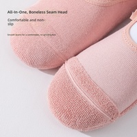 Chaussettes de yoga à lanières Fengmei 90 % coton peigné pour femme, antidérapantes, en tissu éponge, sans coutures, pour fitness, danse et Pilates
