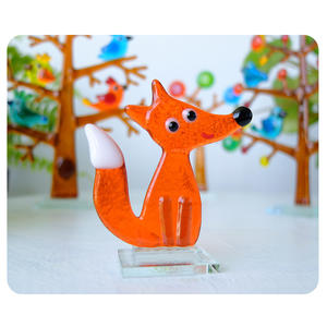 Décoration de chien en verre fusionné, sculpture en verre fusionné coloré, décoration d'intérieur, <span class=keywords><strong>animaux</strong></span> sur mesure, figurine en verre fusionné, attrape-soleil - Product Image 5