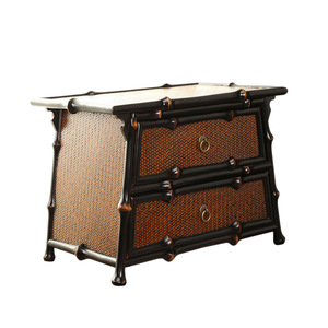 Mueble de Bambú para Té con Cajones, Estilo Antiguo, Caja de Almacenamiento de Bambú Lacado para Juego de Té, Mueble de Mesa - Product Image 5