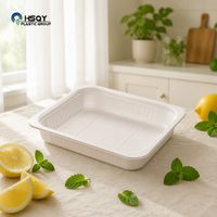 Barquette alimentaire jetable HSQY en CPET de 500 ml, compatible four, avec couvercle, emballage personnalisé pour produits surgelés