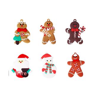 Adornos Navideños de PVC con Forma de <span class=keywords><strong>Hombre</strong></span> de Jengibre DF 12, Estilo de Dibujos Animados, Embalaje en Caja, Decoración de Cocina, Artículos para Fiestas, Fábrica - Product Image 5