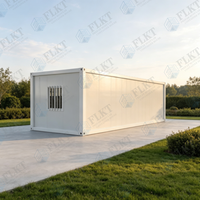 Maison conteneur modulaire préfabriquée ignifuge FLKT en laine de roche, emballée en plat, pour habitation ou bureau