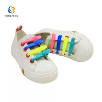 Lacets en silicone multicolores à double trou, extensibles, sans nœuds, pour chaussures de sport – Vente en gros