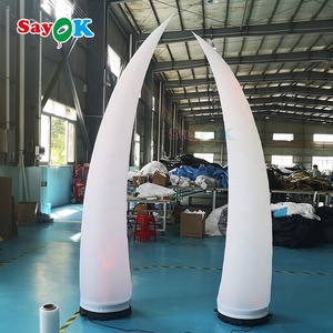 Sayok Đồ Trang Trí Ngày Lễ Đám Cưới Hoặc Khách Sạn Ngà Voi Bơm Hơi Đèn LED Hình Nón Ngà Trang Trí Tiệc - Product Image 6