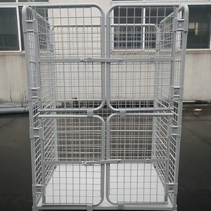 รถเข็นคัดแยกแบบด่วนพิเศษสี่ประตูเล็กๆสำหรับเก็บสินค้าแร็คหลายชั้นกรงอีคอมเมิร์ซรถเข็นโลจิสติกเหล็ก - Product Image 2