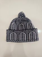 Bonnet brodé en jacquard acrylique personnalisé, chaud pour l'hiver, tricot à pompon pour hommes et femmes pour le voyage