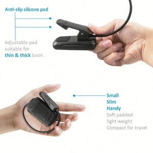 LED Eye Protection Eco-Friendly Modern Book <b>Night</b> <b>Light</b> Adjustable Mini Clip-On Study Desk Lamp <b>USB</b> Charging Flexible Travel - Product Image 4