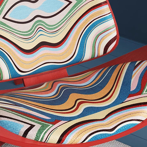 Giản dị đơn giản hiện đại Thiết kế ban công Ghế sofa đơn vải Bắc Âu Nụ cười Vỏ ghế phòng khách tựa lưng ghế máy bay - Product Image 5