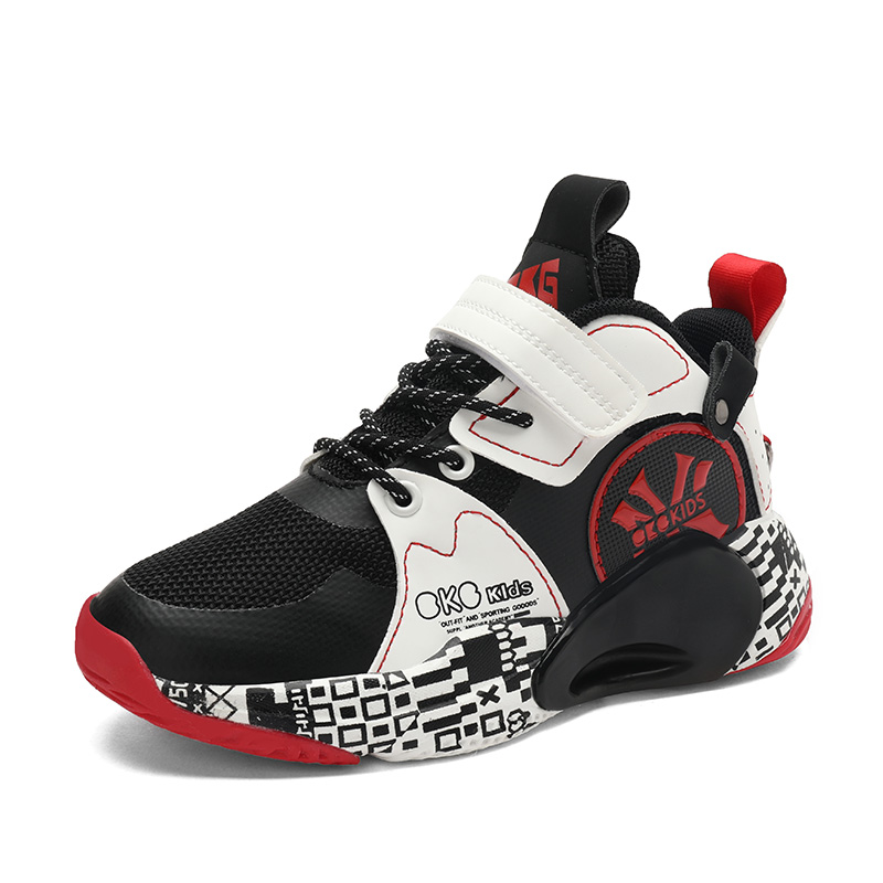 BKG 2021 New Children's High-top Sneakers Microfiber Leather Basketball Shoes Boys Girls Unisex Shoes