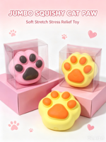 Collection de jouets anti-stress géants et mignons en forme d'animaux et de fruits, jouets à presser et à étirer pour la décompression, avec boîte de présentation
