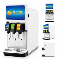 Distributeur de boissons à 3 têtes, direct usine, pour jus gazeux, sur table, avec logo personnalisé, pour grossistes en équipement de restauration