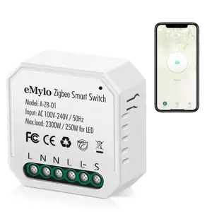EMylo Mini Smart Zigbee Relay Switch telecomando senza fili Zigbee Light Switch AC 220V 16A Timer fai da te controllo vocale