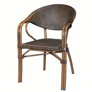 ชุดเฟอร์นิเจอร์กลางแจ้งเก้าอี้หวายทอเก้าอี้อลูมิเนียมกรอบสีขาวสำหรับงานแต่งงานเก้าอี้หวายสวนกลางแจ้ง - Product Image 5