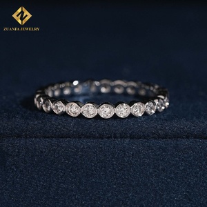 Anillo de Diamante Cultivado en Laboratorio ZUANFA, Plata de Ley 925, Certificado NGTC, Corte Brillante Redondo, Anillo de Boda, Joyería de Lujo - Product Image 5
