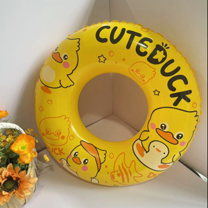 ห่วงยางเป่าลมรูปเป็ดสำหรับเด็ก ลอยน้ำในสระ สำหรับเด็กเล่นน้ำกลางแจ้ง - Product Image 3