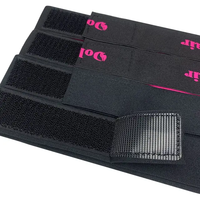 Bandeaux élastiques personnalisables à faible MOQ, bande élastique ajustable personnalisée, logo en spandex, dentelle pour cheveux, bande de fusion en dentelle, rose/noir