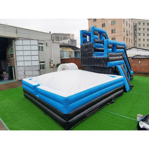 6M cao ngoài trời khổng lồ Inflatable túi khí nhảy nền tảng cho người lớn ngoài trời thách thứ<span class=keywords><strong>c</strong></span> sự kiện CE chứng nhận đôi inflatables - Product Image 1
