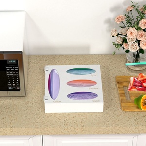 Custom ziplock bag storage organizer holder acrylic for kitchen drawer