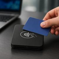 Lecteur-graveur de cartes intelligentes RFID de bureau, 13.56MHz, 125kHz, USB, sans contact, IC ID MIFARE ISO14443-A/B ISO7816 PSAM, Plug and Play, ZCS07