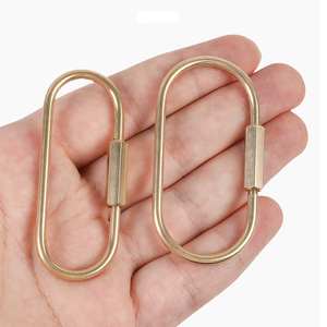 Porte-clés en laiton de 2,36 pouces avec fermoir à vis, mousqueton en laiton durable et simple pour clés - Product Image 4