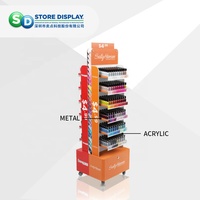 Soporte de metal Pantalla POP Pantalla POSM FSDU personalizada Soporte de fácil montaje Estante de exhibición promocional para minoristas de supermercados