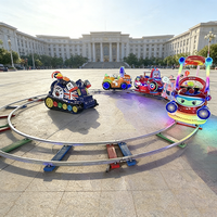 Train électrique miniature pour enfants de la marque KS avec rails et supports fonctionnant sur piles - Utilisation en centre commercial et à domicile, capacité supérieure à 500 kg