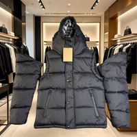 Vestes d'hiver chaudes pour hommes à prix de gros : Doudoune matelassée 2-en-1 BUR avec col intérieur à carreaux classiques