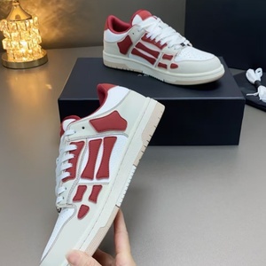 Chaussures de sport tendance de luxe respirantes à lacets pour hommes et femmes – Baskets confortables en cuir véritable de marque célèbre pour la marche - Product Image 3