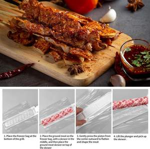 Utensilio de Cocina de Plástico ABS, Pinchos para Kebab Reutilizables con Mango Largo para Barbacoa, para Acampar al Aire Libre - Product Image 4