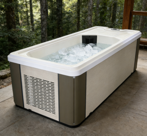 Vanace อ่างอาบน้ำน้ำแข็งอะคริลิคแบบอิสระทันสมัยอ่างอาบน้ำแช่เย็นสีขาวทั้งหมดในที่เดียวพร้อมไฟ LED - Product Image 1