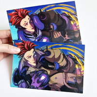 Meilleures ventes de feuilles d'autocollants lenticulaires de mouvement étanches Anime Impression de logo personnalisé Autocollant lenticulaire 3D