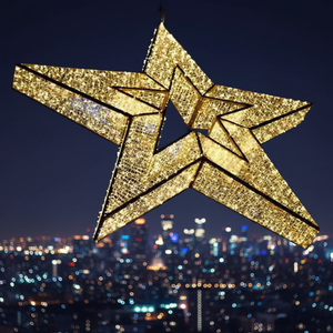 Vente flash - Décorations lumineuses LED à motif étoile 3D de Noël <span class=keywords><strong>Evermore</strong></span>, en PVC -20+40 avec 90 accessoires, utilisation commerciale en extérieur - Product Image 4