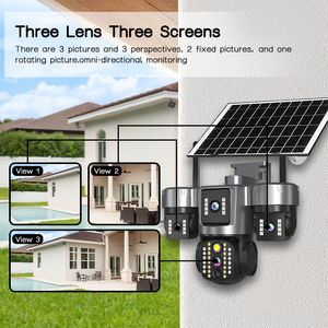 V380 Pro Four Lens 10X Optical Zoom 16MP AOV 7/24 PTZ Outdoor <strong>Solar</strong> Camera Surveillance Security CCTV IP 4G Sim Card Video - Product Image 5