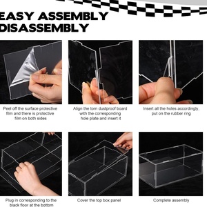 Stylish Eco-Friendly Clear Acrylic <b>Display</b> <b>Case</b> with Black Base Pre-Assembled Great Gift for Car Collectors - Product Image 6