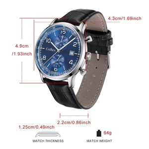 Reloj de Cuarzo CADISEN C7065 para Hombre, Marcas de Lujo, Cronógrafo, Movimiento MIYOTA 0S11, Esfera Color Salmón, Cristal con Revestimiento AR - Product Image 2