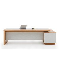 Bureau de direction moderne modulaire extensible en forme de L avec panneau en bois, table d'ordinateur pour usage commercial